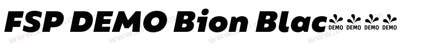 FSP DEMO Bion Blac字体转换 FSP DEMO Bion Blac字体转换